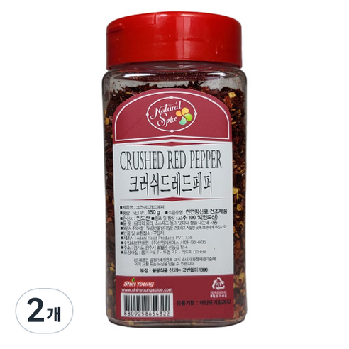 내츄럴스파이스 크러쉬드 레드페퍼, 150g, 2개