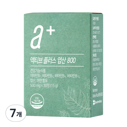 뉴트리모어 액티브 플러스 엽산 800 15g, 30정, 7개