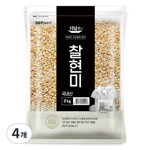 더담은 국산 찰현미, 2kg, 4개