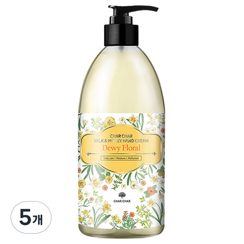 샤샤 밀크 앤 허니 듀이 플로럴 핸드크림, 500ml, 5개