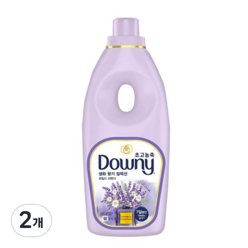 다우니 섬유유연제 생화향기 와일드 라벤더, 1L, 2개