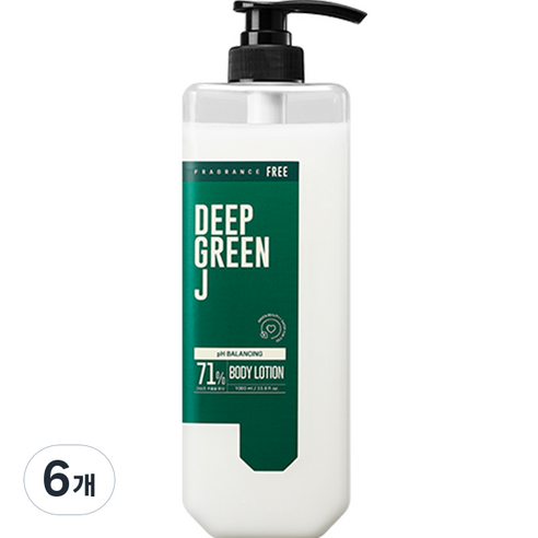 제이숲 딥그린제이 어성초 약산성 바디로션, 6개, 1000ml