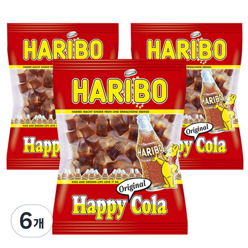 하리보 해피 콜라, 200g, 6개