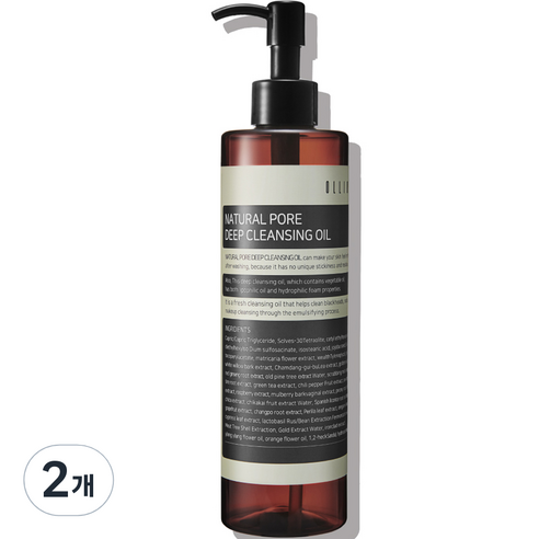 올리올리 내츄럴 포어 딥 클렌징 오일, 300ml, 2개