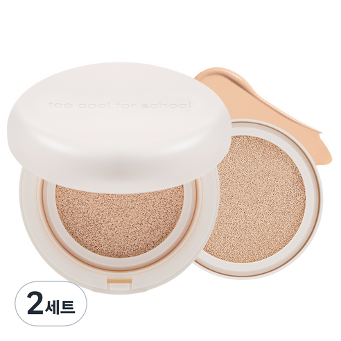 투쿨포스쿨 픽싱 누드 핏 쿠션 본품 12g + 리필 12g 세트, 3호 베이지, 2개