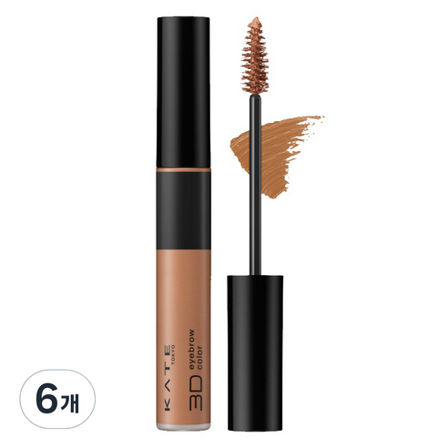 케이트 3D 아이브로우 컬러 Z 6.3g, BR-3 핑크베이지, 6개