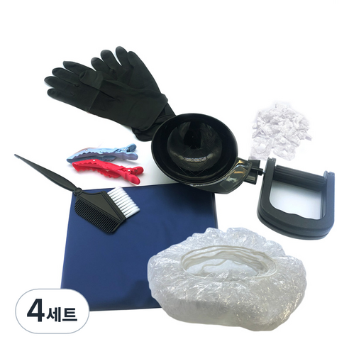 그레이거 프리미엄 셀프염색도구 8종 세트, 랜덤발송, 4세트