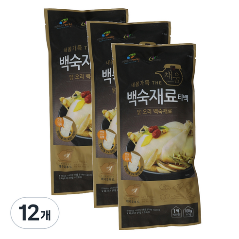 한국감초영농조합법인 내몸가득 THE채움 백숙재료 티백, 12개, 100g