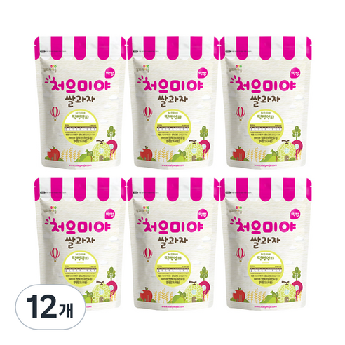 쌀과자마을 처으미야 떡뻥 과자, 양파, 12개, 40g