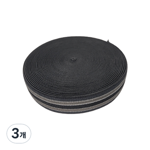유로렉스 탄력바 65mm x 18m, 검정, 3개