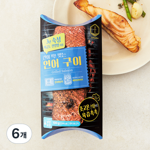 설래담 연어구이, 6개, 100g