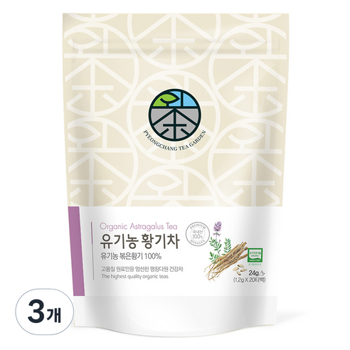 평창다원 유기농 황기차 PLA 생분해 삼각티백, 1.2g, 20개입, 3개
