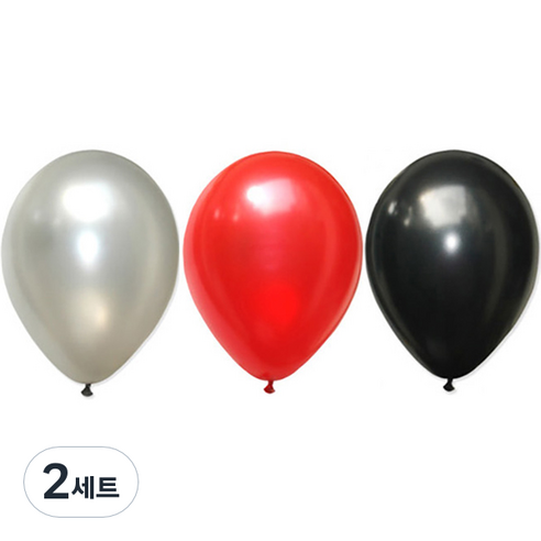 조이파티 할로윈 풍선 3종 x 10p 세트 할로윈뱀파이어, 펄레드, 펄실버, 펄블랙, 2세트