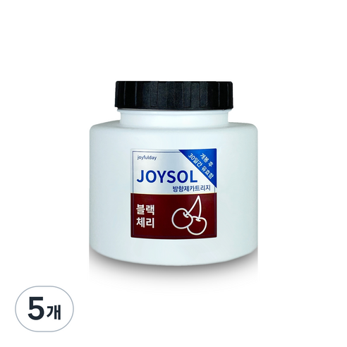 기분좋은날 방향제 카트리지 블랙체리 리필, 240g, 5개