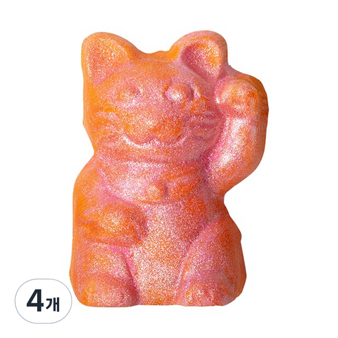 러쉬 럭키 캣 버블 바 입욕제, 130g, 4개