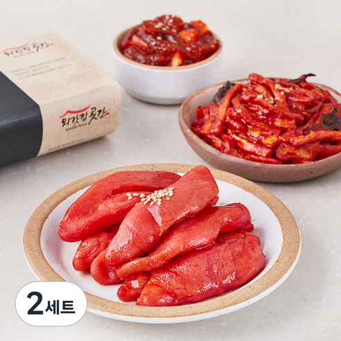 외갓집곳간 매일반찬 걱정 뚝 명란젓 200g + 낙지젓 200g + 무말랭이무침 200g, 2세트
