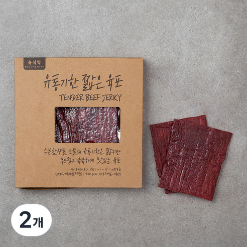 육식학 유통기한 짧은 육포, 200g, 2개