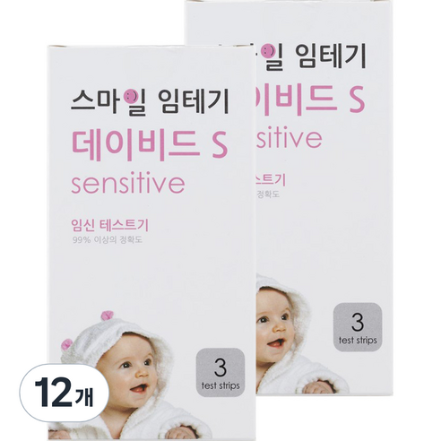스마일랩 데이비드 S 임신테스트기, 3개입, 12개
