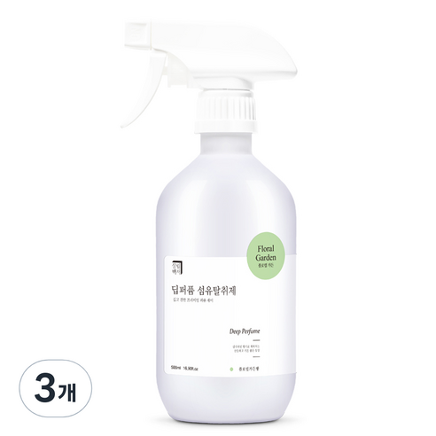 살림백서 딥퍼퓸 섬유탈취제 본품, 500ml, 3개, 플로럴가든