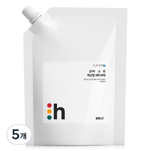 순소유 순 恂 소유 액상 세탁세제 리필형, 800ml, 5개