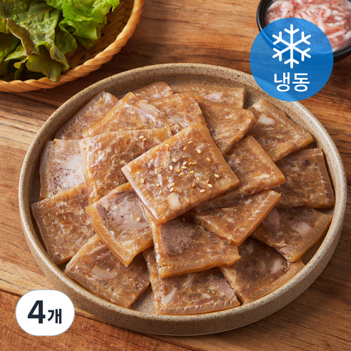 맛있는녀석들 머릿고기 편육 (냉동), 250g, 4개