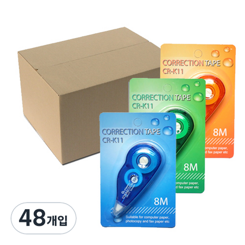 다다 가성비 수정테이프 8m, 랜덤 발송, 48개입