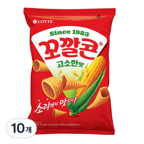 꼬깔콘 고소한맛, 134g, 10개