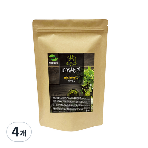 해밀생활건강 100일동안 바나바잎차 30p, 1.2g, 30개입, 4개