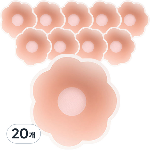 리빙943 실리콘 니플 커버 패드 꽃모양 6.5cm, 20개