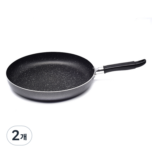 윌리브 실버 메탈릭 분체 후라이팬, 2개, 32cm