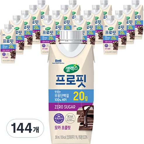 셀렉스 프로핏 우유단백질 모카 초콜릿, 250ml, 144개