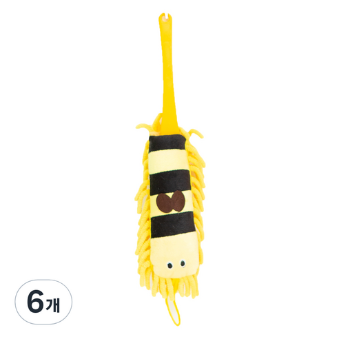 한림리빙 동물 휴대용 먼지털이개, 꿀벌(Yellow), 6개