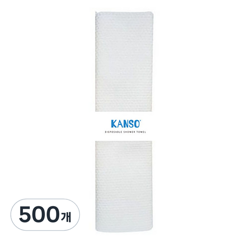 간소 더 도톰한 일회용 샤워타올, 화이트, 500개, 1개입