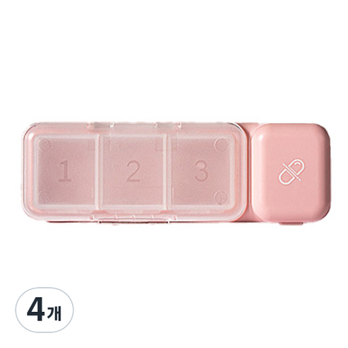 휴대용 미니 약통 핑크 AA599-1, 4개