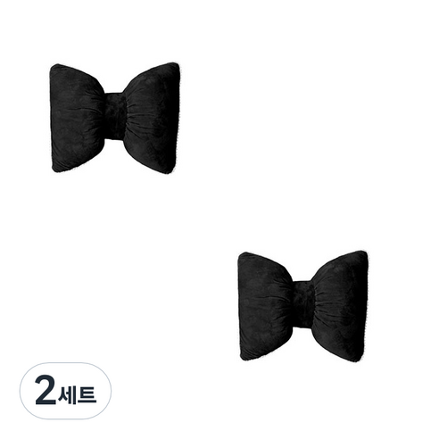 앤티스 카멜리아 차량용 목쿠션 2p, 블랙, 2세트