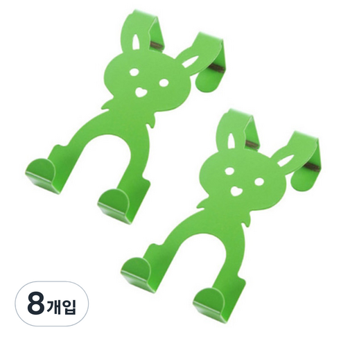 더자카 큐티레빗 문옷걸이 2종세트, 그린 (Y217LSHA515), 4개