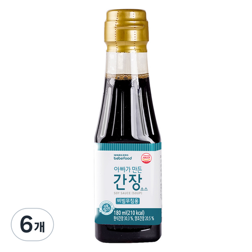 베베푸드 아빠가 만든 간장 소스 비빔무침용, 180ml, 6개, 감칠맛