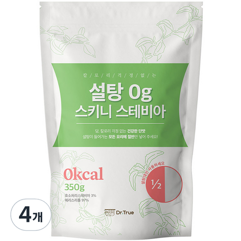 설탕 0g 스키니 스테비아, 4개, 350g