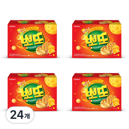 크라운 뽀또 치즈타르트, 161g, 24개