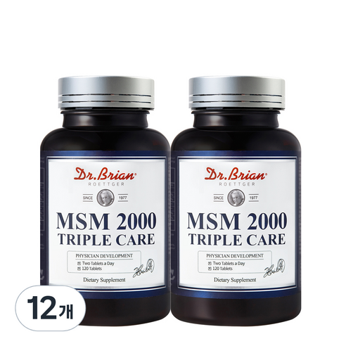 닥터브라이언 2000 트리플케어 MSM 식이유황, 120정, 12개