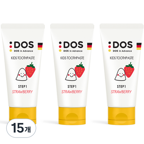 도스인어드밴스 무불소치약 스트로베리향, 60ml, 15개