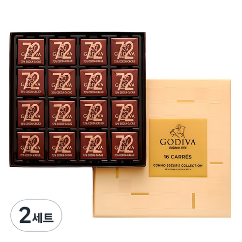고디바 까레 어쏘트먼트 컬렉션 다크 72% 16p, 83g, 2세트
