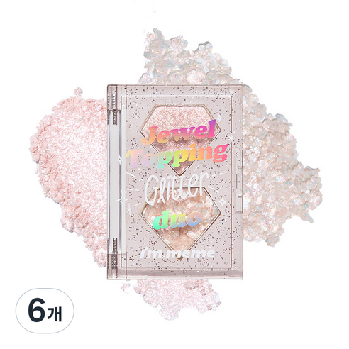 아임미미 쥬얼 토핑 글리터 듀오 아이새도 3g, 04 오팔쥬얼, 6개