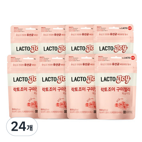 종근당건강 락토조이 유산균 구미 젤리 복숭아맛, 50g, 24개