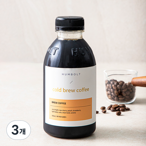 훔볼트 예가체프 블렌드 콜드브루 커피, 3개, 500ml