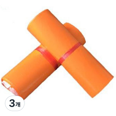 가팡 택배 비닐봉투 폴리백 오렌지 C HDPE 0.07 100p, 3개