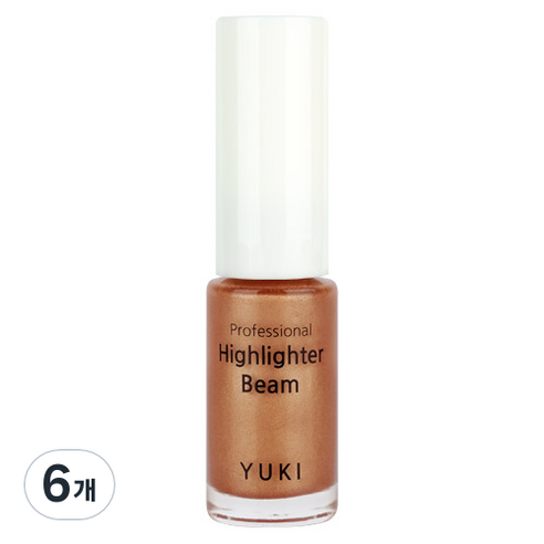 유키 프로페셔널 하이라이터 빔 5ml, 10 쉬머블릭, 6개