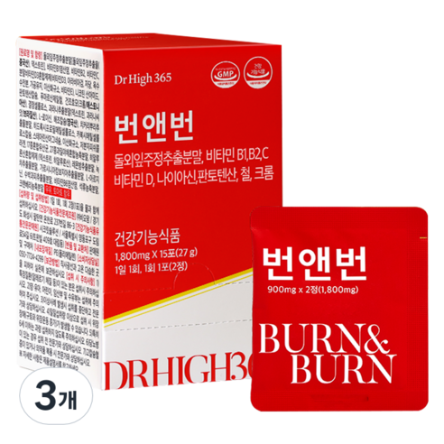 닥터하이365 번앤번 27g, 30정, 3개