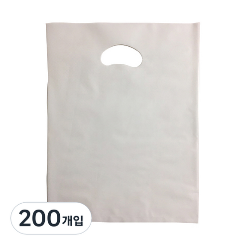 팩스타 펀칭 비닐봉투 PE35 35 x 45 cm, 백색, 200개입
