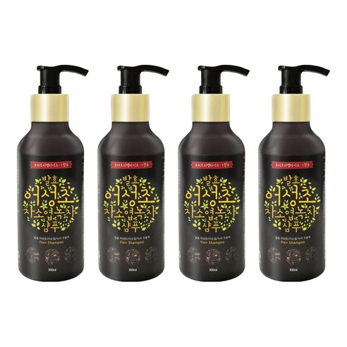 갑당약초 어성초 자소엽 녹차 샴푸, 300ml, 4개